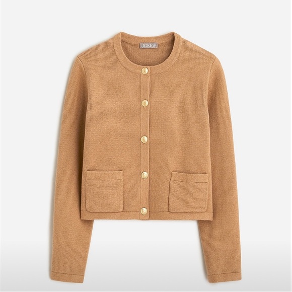 J.Crew Emilie Sweater Lady Jacket in Camel - Picture 1 of 6